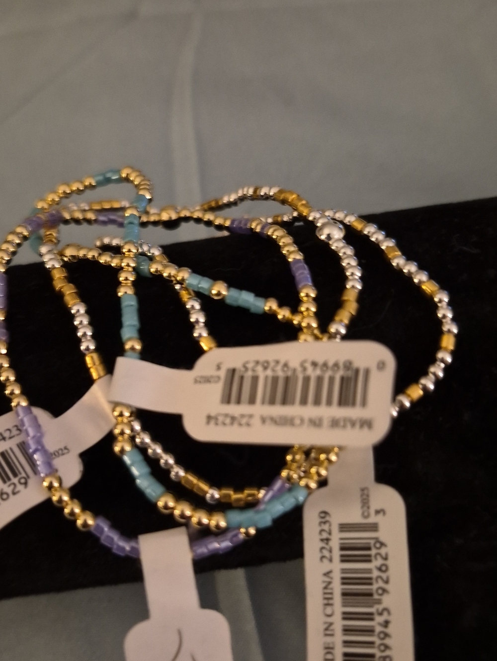 NWT Alexa's Angels Stackable Beaded Stretch Multi-Strand Boho Bracelet Set